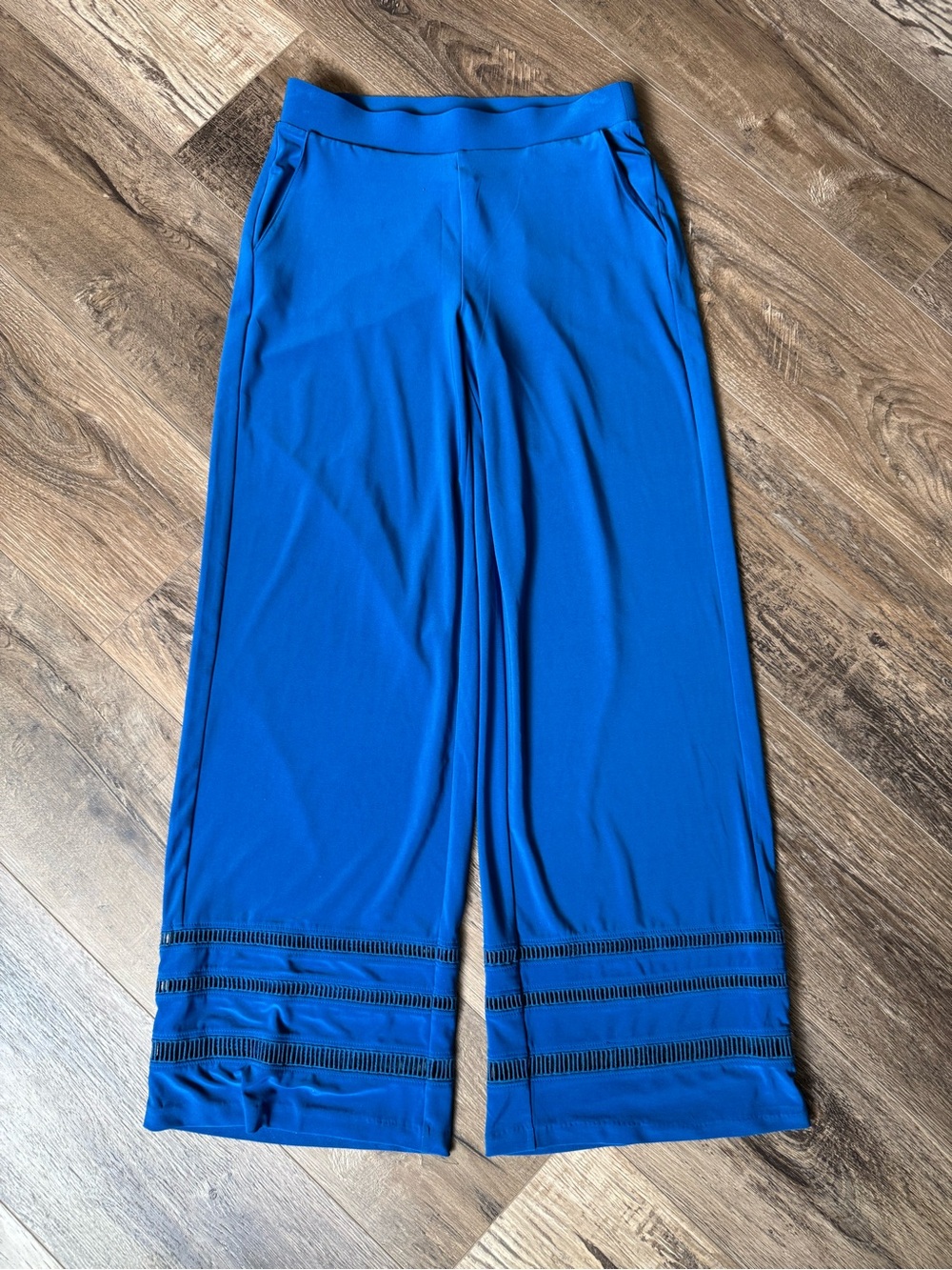 White House Black Market Royal Blue Wide-Leg Pull-On Pants